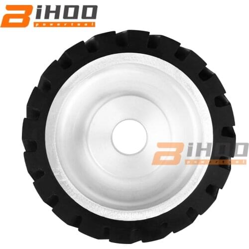 Contact Wheel 200X50mm Serrated Belt Grinder Contact Wheel Contact Rubber Wheel for Abrasive Sanding Belt
