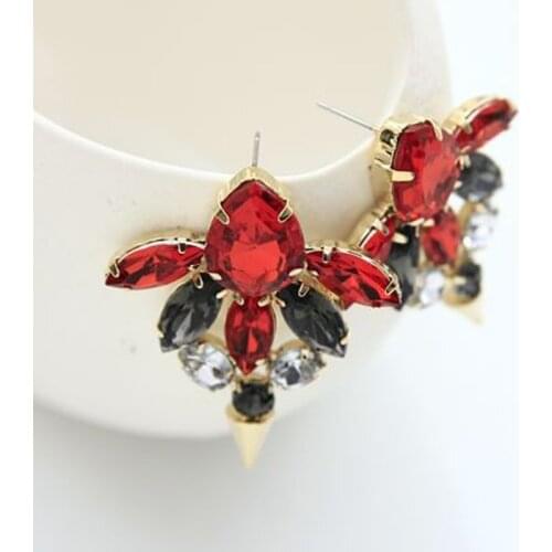 Red classic Crystal drop Earrings for Woman Party Earrings High Quality Hot Sale earrings E118