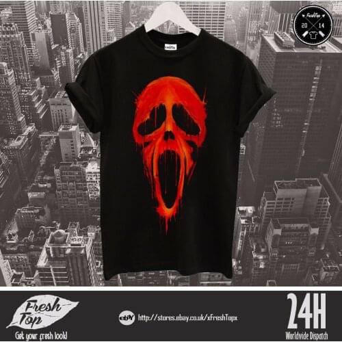 Scream T Shirt Mask Face Blood Halloween Slasher The Ring Jason Freddy Krueger