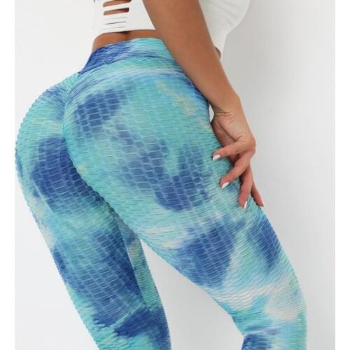 New Tie dye Push Up Leggings 2020 High Waist Fitness legging High elasticity Gym Exercise Running Workout Trousers Yogapants