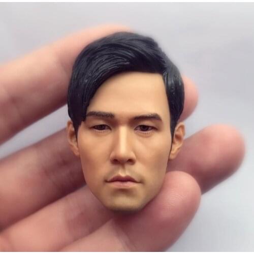 1/6 Scale Asian Soldier Head Sculpture Model for 12" Male Action Doll Toys