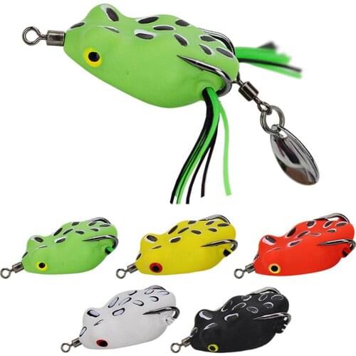 Mounchain Frog Soft Fishing Lures Kit Fishing Lure Topwater Floating Ray Frog Artificial Bait Killer Winter Fishing Accessories