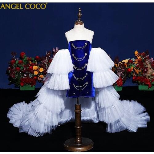 2021 New Girls Dress Party Pageant Dresses For Girl Clothing Birthday Princess Dress Teenagers Kids Costume Prom Party Dress