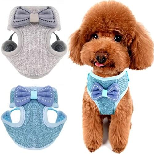 Cat Harness and Leash Anti-Breakaway Cat Collar Cute Bow Vests Cat Product Cat Accessories Sage Green Collar for Cats or Puppies