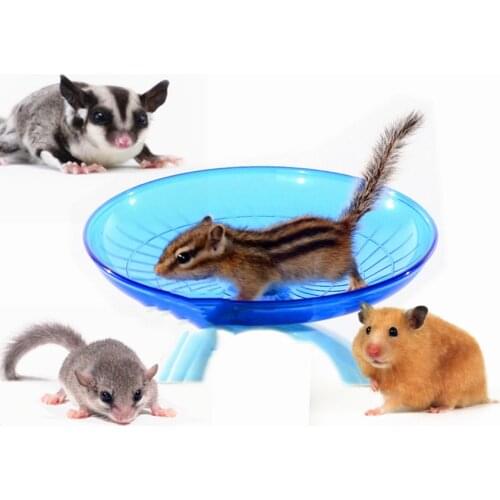 Plastic Hamster Sports Disk 18CM Running Plate Mute Bearing With Bracket Golden Bear Squirrel Guinea Pig Rotating Toy
