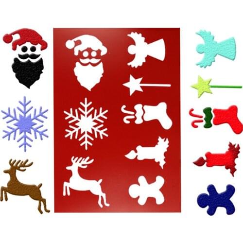 Christmas Tree Cake & Cookie Stencil Cupcake Decoration Plastic Stencils for Cake A4 Size