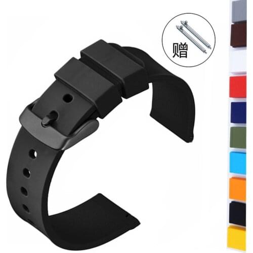 Quick Release Watchband 14 18 20 22 24mm Silicone Sport Watch Strap Men Women Replecement Band Rubber Bracelet Stainless Buckle