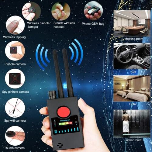 Anti Candid Hidden Camera Detector RF Signal Secret GPS Audio GSM Mobile Phone Wifi Pinhole Cam Spy Bug Finder LED Infrared Scan