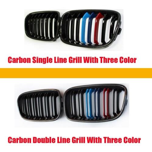 F20 Carbon Fiber Replaced Front Bumper Mesh Grill Grille for BMW F20 118i 120i 128i 135i 2012 2013 2014 Auto Racing Car Styling