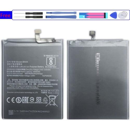 BN44 Replacement Battery For Xiaomi Redmi 5 Plus Xiao mi Redrice 5 Plus BN44 Bateria 4000mAh +Tracking Number
