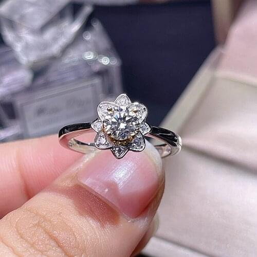 Special sale D VVS1 0.5ct moissanite Beautiful thread ring, 925 Sterling Silver Diamond ring. Special promotion