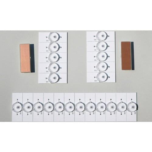 LED Backlight Strip 30Pcs 3V SMD Lamp Beads with Optical Lens Fliter for 32-65 Inch LED TV Repair(3V with Cable) 100%NEW