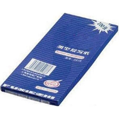 100pcs/box 2838 48K Blue Carbon Stencil Transfer Paper Double Sided Hand Pro Copier Tracing Hectograph Repro 8.5x22cm