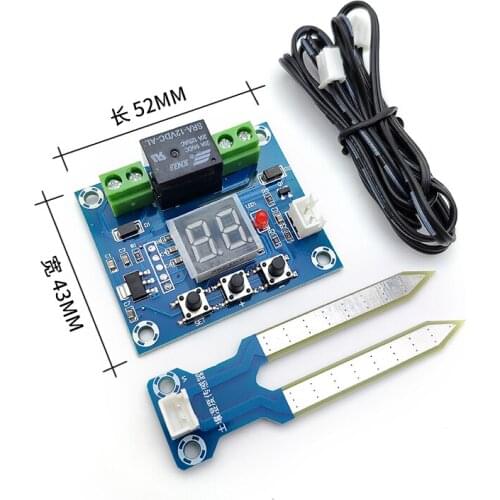 XH-M214 12V Soil Humidity Sensor Controller Irrigation System Automatic Watering Module Digital Display Humidity Controller Red