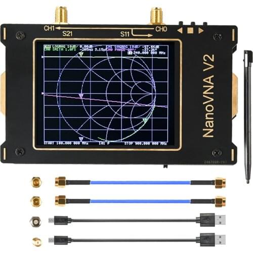 NanoVNA S-A-A-2 V2 Vector Network Analyzer 10KHz~3GHz MF HF VHF UHF Antenna Analyzer 3.2" inch Nano VNA Standing Wave