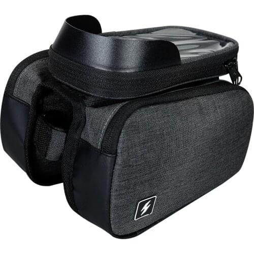 Sahoo 122007 Touch Screen Bike 6.5in Cell Mobile Phone Bag Front Frame Top Tube Cycling Pouch Double Side Bicycle Pannier