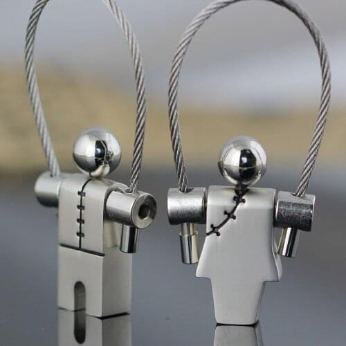 10 pairs/lot Tang Suit couple keychain key ring traditional Chinese garments wire rope portachiavi chaveiro llaveros hombre