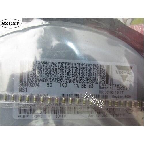 100% New and original SMM02040C1001FB300 1K 1/4W Color ring crystal circular cylindrical resistance