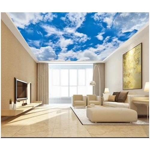 1845 Blue Skys Printing stretch ceiling film for workshop ceiling decoration