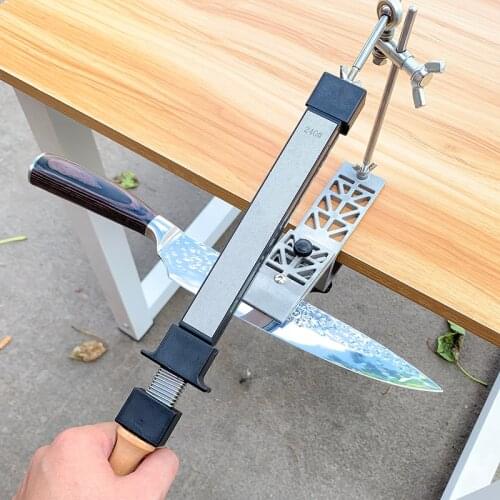 2021 Fixed angle knfie sharpener 4 Diamond stone Sharpening system Angle guide blade sharp Double-sided Apex edge kitchen bar