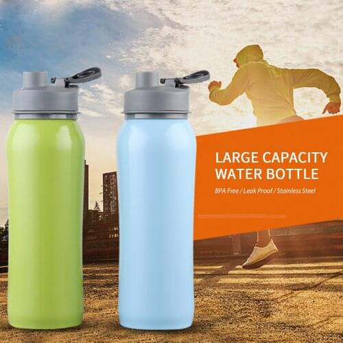 750mL Water Bottle Large Capacity Water Bottle with Strap Leak Proof BPA Free Bottle for Outdoor Sports Hiking Travel Fitness