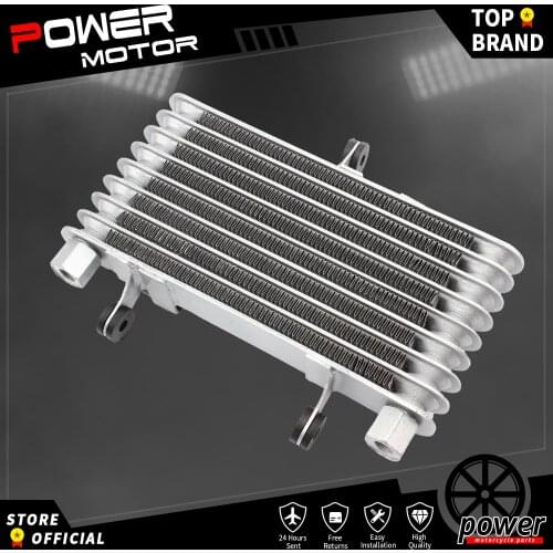 8 Row Motorcycle Engine Oil Radiator Aluminum Oil Cooler Cooling Replacement for 125CC-250CC Motorcycle Dirt Bike ATV