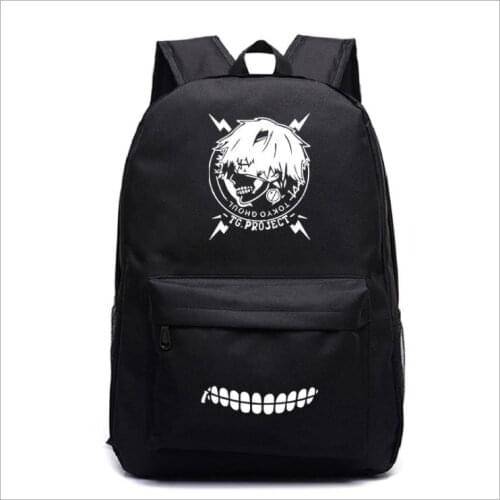 Anime Tokyo Ghoul Half Face Backpack School Bags for Teenagers Capacity Bagpack Satchel Travel Bags Mochila Feminina