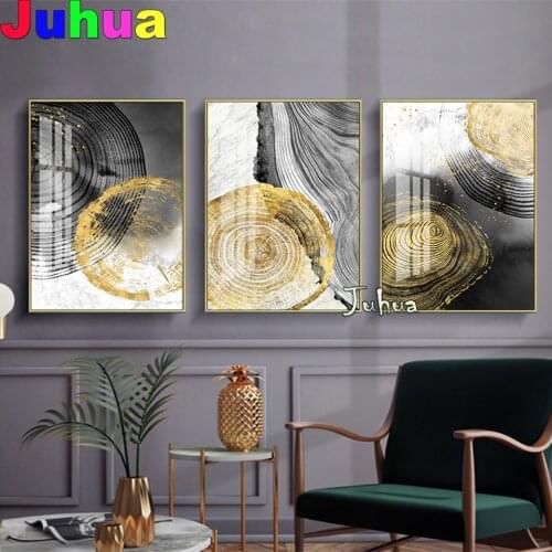 Black Ink Annual Ring Abstract Art 5D diy Diamond Painting Modern Diamond Mosaic for Living Room Nordic Style Home Decor