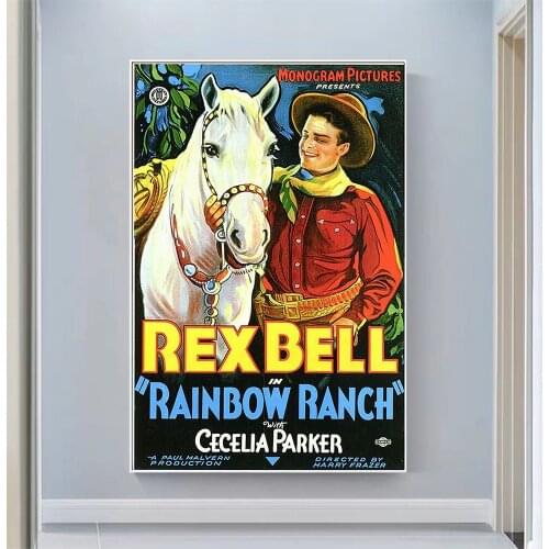 CP1041 Rainbow Ranch Classic Hot Movie Print Silk Fabric Poster Indoor Wall Art Decor Gift