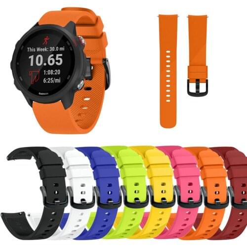 Colorful Soft Silicone Replacement Strap for Garmin Forerunner 245 M Smart Wristband Strap Watchband for Garmin Vivoactive 3