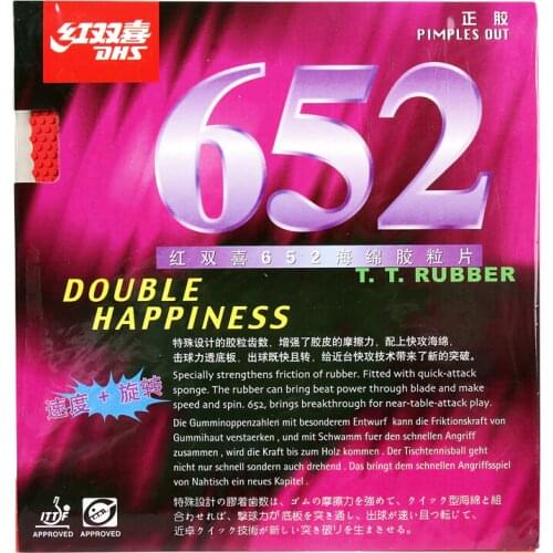 DHS 652 table tennis rubber Original Fast attack+ loop pips-out DHS ping pong sponge