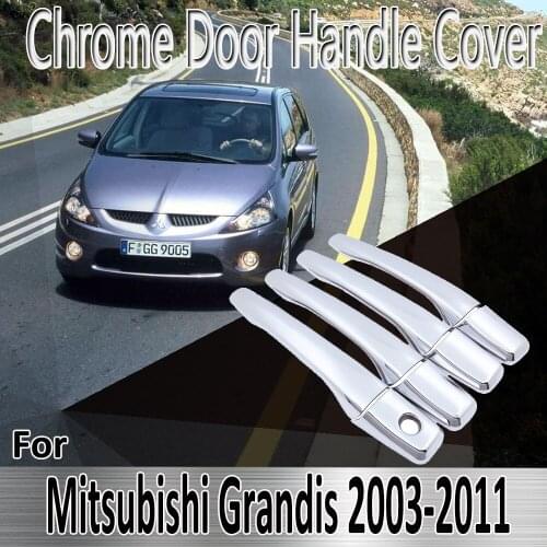 For Mitsubishi Grandis 2003~2011 Styling Stickers Decoration Chrome Door Handle Cover Refit Car Accessories