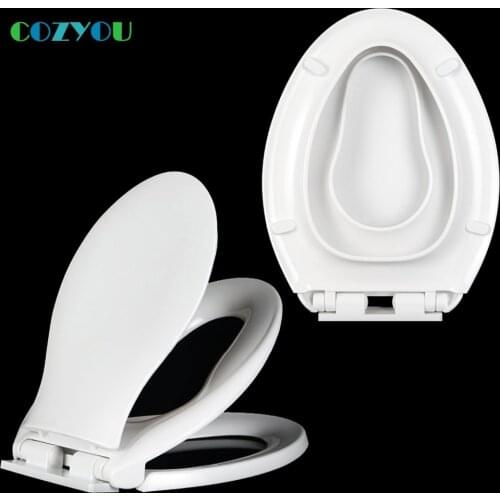 Double layer Toilet seat children adults Dual-use toilet lid Elongated V shape Silent slow closure Width 35-37cm Length 44-47cm
