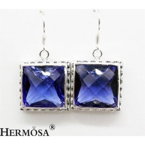 HERMOSA Fashion Blue Jewelry Women Dangle Earrings Free Shipping