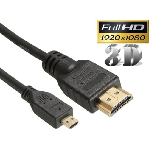 Micro HDMI To HDMI 1080P Cable Advanced Wide Eye SerDes Technology for Mobile Phones Tablet and HDTV Supports Up To 250MHz