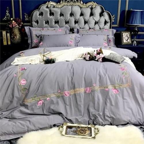 Egyptian Cotton Bedsheet set Quilt/Duvet cover Bed set Pillowcase Oriental Embroidery Luxury Bedding set Queen King size 4Pieces