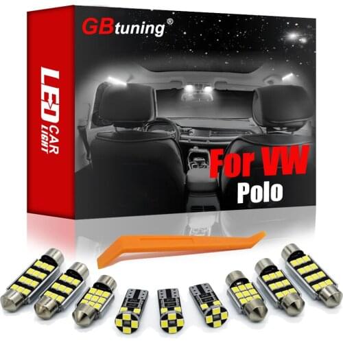 Professional Canbus LED Interior Ceiling Room Light Kit for VW for Polo 6R 6C 9N 9N3 6N 6N1 6N2 (1994-2017) Vehicle Indoor Bulb