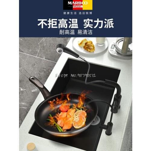 Kitchen Quartz Stone Sink Sink Black Large Single Basin Sink Under Counter Basin 932