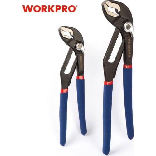 WORKPRO 8" 10" Water Pump Pliers 2-Piece multifunctional plier Quick-Release Straight Jaw Groove Joint Pliers Plumbing Pliers