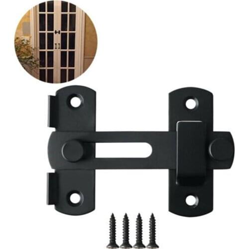 Matte Black Stainless Steel Gate Latches Flip Latch Safety Lock For Casement Moving Sliding Barn Bathroom Doors Accessories