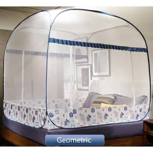 Three Door Large Space Mosquito Net For Adults Double Bed Bunk Canopy Mosquito Netting Mongolian Yurt Household Summer Mesh Tent