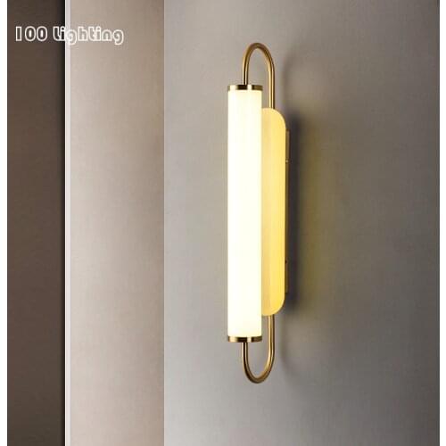 Nordic White Cylinder Glass Parlor LED Wall Lamp Warm light Wall Luminaire Dining room light Bedroom Wall Sconce 110-260V Loft
