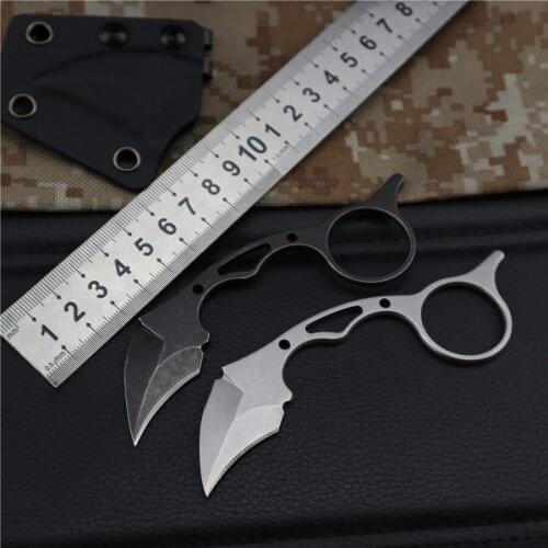 Karambit Knife with Sheath Outdoor Hunting Survival Tools EDC Knife Pocket Key Knives CS GO Tactical 5cr13mov Fixed Blade Knife