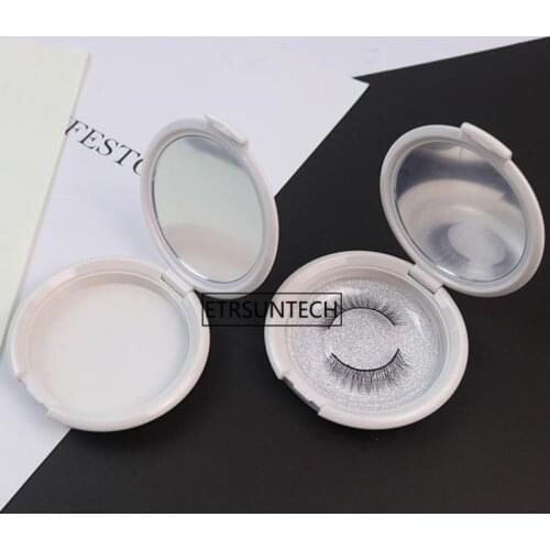 100PCS New Makeup Eyelash Organizer Fake Eyelashes Case Storage Box Fake Eye Lashes With Mirror Cosmetics Tool F3858