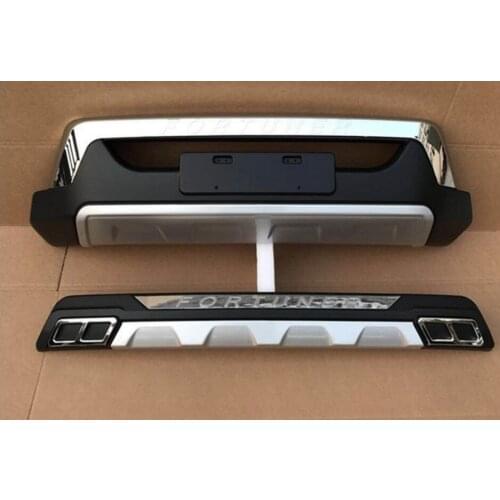 ABS Front + Rear Bumper Protector Guard Skid Plate Fit For Toyota Fortuner 2016 2017 2018 2019