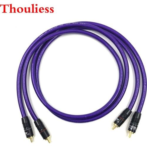 Thouliess Pair Type-4 Gold Plated RCA Audio Cable 2x RCA Male to Male Interconnect Audio Cable with Van Den Hul MC SILVEB-IT 65