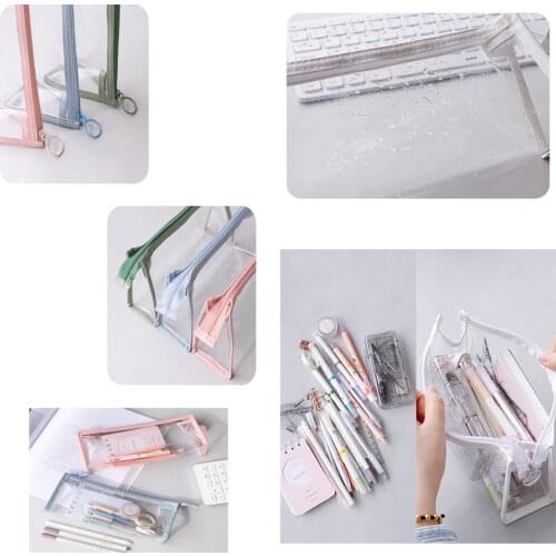 Pencil Cases Transparent Estuches Stationery Kawaii Phone Case Bag Pencilcase School Supplies Trousse Scolaire Large Box