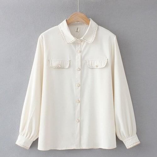 Plus Size XL-4XL Black Beige Tops Womens Blouse Ladies' Elegant Officewear A-line Vintage Muslim Blusas