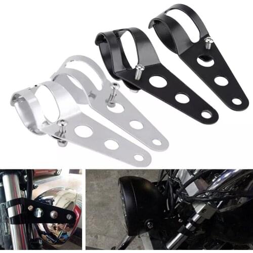 Motorcycle Universal Headlight Mount Bracket Fork Ear Chopper Headlamp Holder Clamp Adjustable 27-36mm 35-43mm 38-48mm