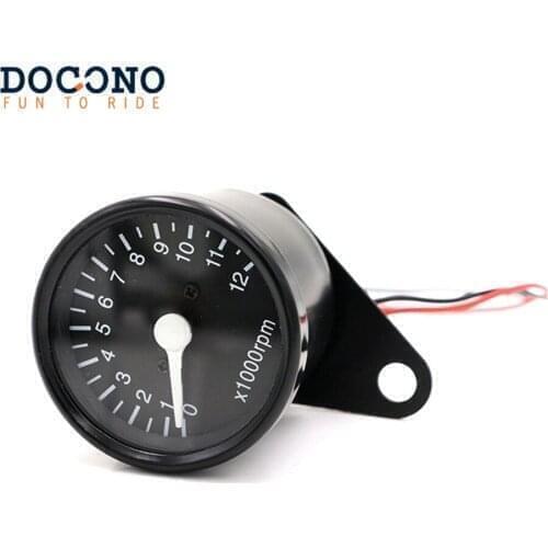 12V Universal Motorcycle Tachometer Meter Gauge 12K RPM Shift for Honda/Suzuki/Yamaha Motorbike Instrument